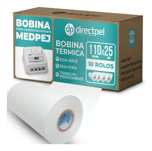 Bobina 110mm Para Cardiotocógrafo Medpej Mfcm7000 Cor Branco