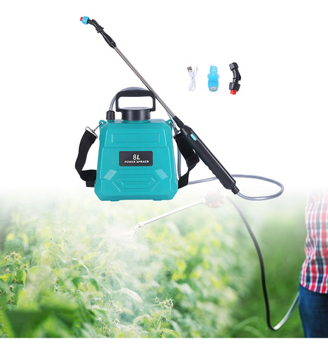 Rociador Eléctrico Para Césped, Varitas Retráctiles Verde