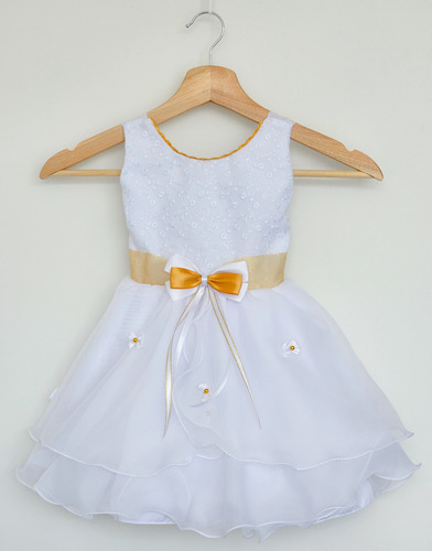 Vestido Blanco Bautizo Bebe - Niña