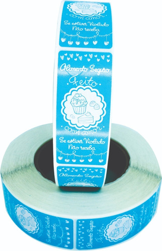 Imagem 3 de 5 de Lacre Delivery Confeitaria Doces Bolos Cakes 7x3cm 1.000un