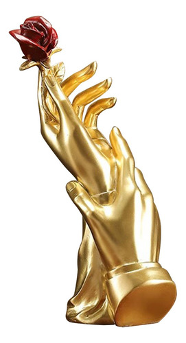 Escultura Estética De La Estatua De Rosa De La Mano