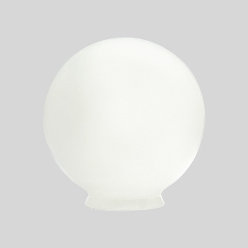 Pantalla De Lámpara Globo De Cristal R10 Opalino 25cm. Blanco Liso