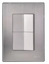 Comprar Placa 2 Apagadores Sencillos Armada Acero Inoxidable (1pz)
