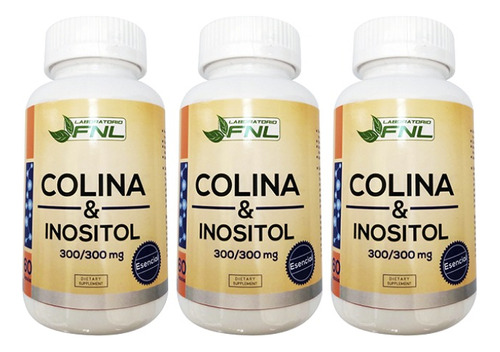 Colina + Inositol Fnl Pack 3 Frascos Vitaminas Dietafitness