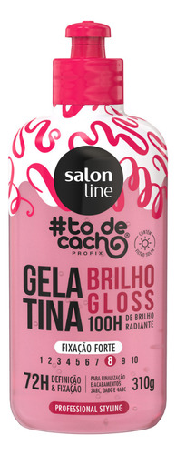 Gelatina Fixação Forte Brilho To De Cachos Salon Line 310g