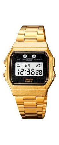 Reloj Tressa Brisa Dorado Diamond Digital Wr Vintage 