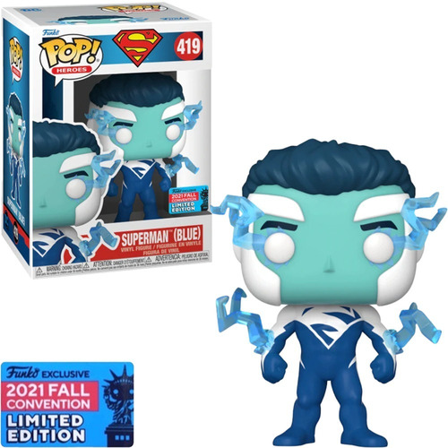 Funko Pop Heroes Superman Blue Limited Edition #419