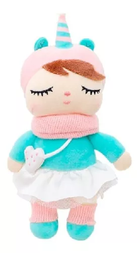 Kawaii unicórnio peludo chaveiro de pelúcia colorido boneca