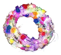 Comprar Guirnaldas De Flores Luz Led Coronas Luminosas Fiestas X12