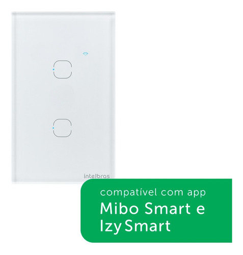 Interruptor Smart Wi-fi Touch 2 Teclas Ews 1002 Intelbras