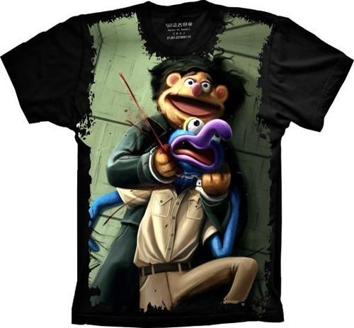 Linda Camiseta Estilosa Fullprint Os Muppets Bad