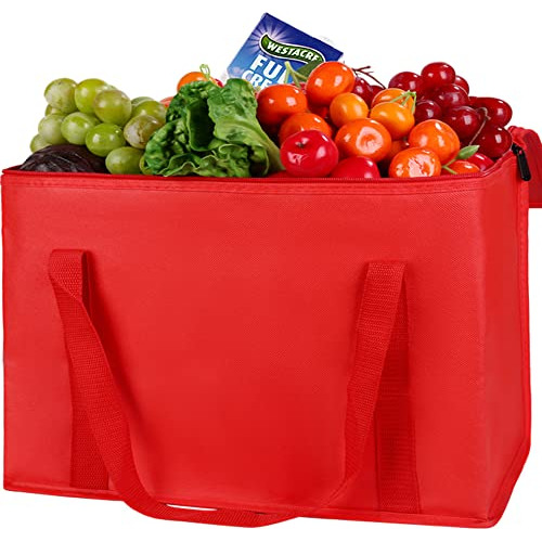 3 Pack Xxl Red Insulated Food Delivery Bag Cooler Bags ...