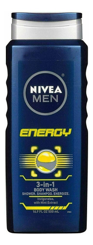 Nivea Men's Energy Body Wash Con Extracto De Menta Y Madera 