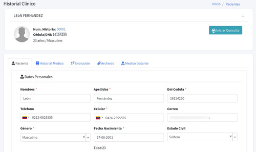 Sistema De Consultorios Médicos Historias Y Citas Inmedical
