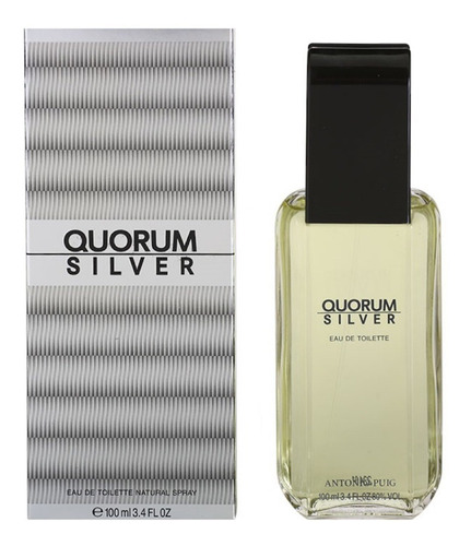 Quorum Silver 100ml Edt       Silk Perfumes Original