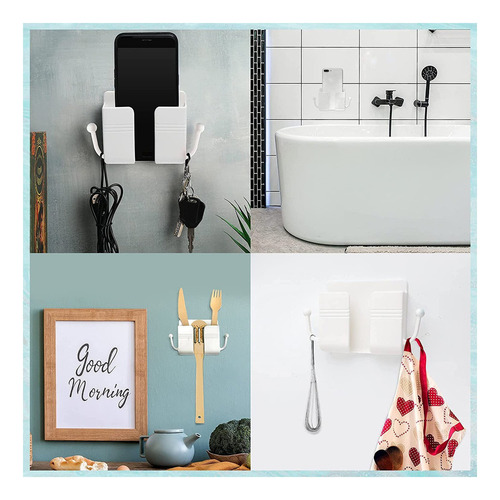Caja Autoadhesiva Soporte Teléfono Del Soporte De Pared 6pcs