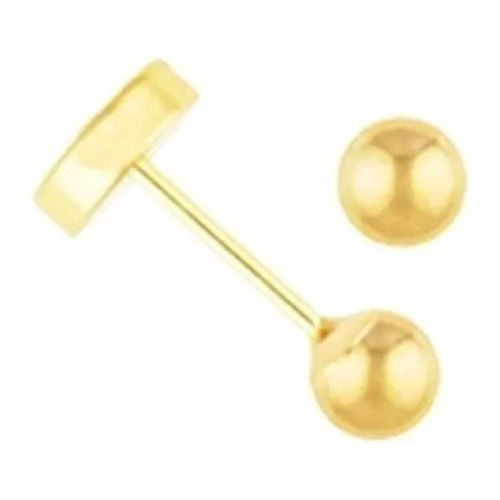 Imagen 1 de 2 de Abridores De Oro 18 Kts Linea Eco Ch Bolita 4 Mm Art. 704
