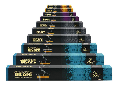 Kit 100 Cápsulas Compatíveis Nespresso Café Premium Bicafé