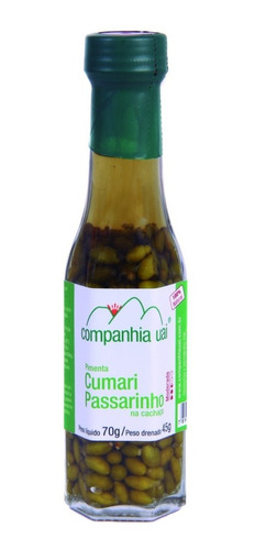 Pimenta Cumari Passarinho Em Conserva Na Cachaça Cia Uai 70g