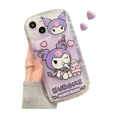 Funda De Tpu Kuromi Hello Kitty Para iPhone 15 14 13 12 11