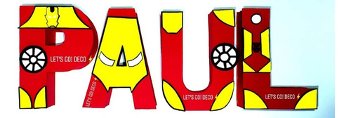 Letras 3d Superhéroes | Avengers Iron Man (30cm) Candy Bar