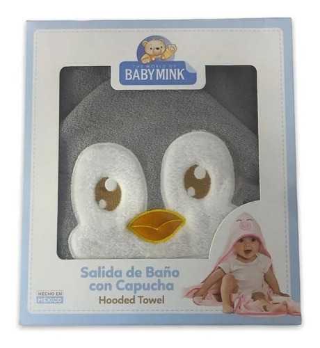 Toalla Salida De Baño Baby Mink Con Capucha Para Bebé Varios
