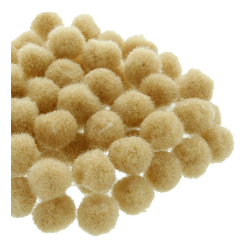 50 Bolas De Fieltro Pompones 38mm Color Beige