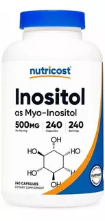 Nutricost Inositol 500 Mg 240 Capsulas