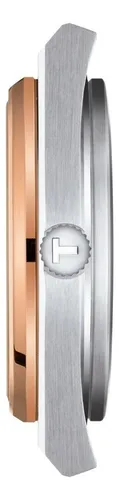 Reloj pulsera Tissot PRX powermatic 80 con correa de acero inoxidable color plata - bisel oro rosa