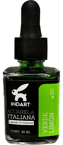 Acuarela Liquida Indart 30ml Concentrada Color Color Verde Limon 30