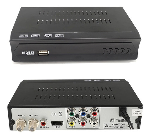 Sintonizador Decodificador Tv Digital Hd 1080p Tdt Isdbt