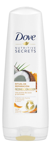 Acondicionador Dove Nutritive Secrets Ritual de Reparación Coco y Cúrcuma en botella de 200mL por 1 unidad