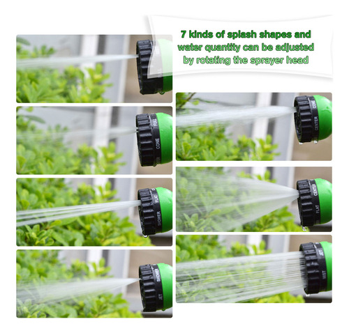 Manguera De Jardín 25 Pies Extensible Flexible Con Conector