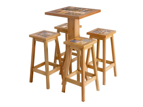 Conjunto Mesa Bistrô Com 4 Banquetas