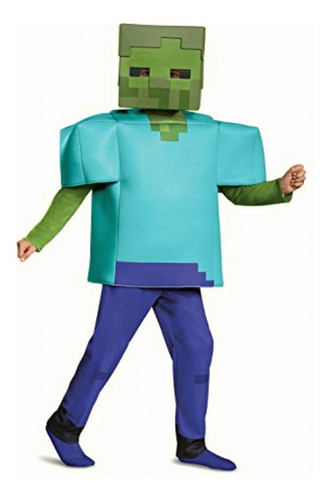 Disguise Zombie Deluxe Child Costume, Green, Size/(4-6) Color Verde