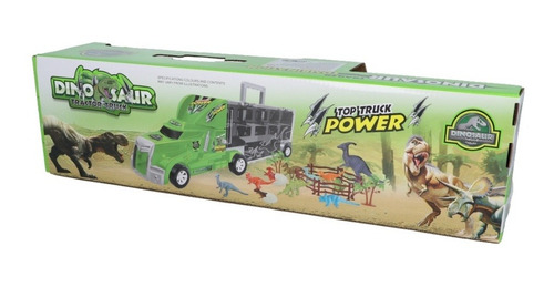 Imagen 3 de 4 de Camión Truck Garage Móvil Con Dinosaurios 24 Pcs