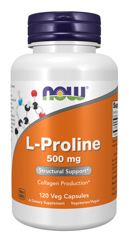 L-proline 500 Mg 120 Caps - Now Foods