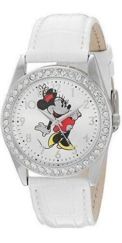 Reloj Glitz De Aleacion De Plata Para Mujer Minnie Mouse, Co