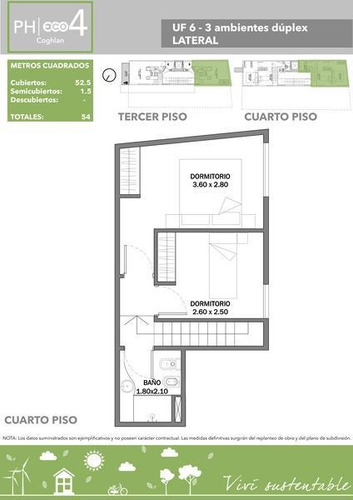 Imagen 6 de 12 de Ph Duplex 3 Ambientes - Coghlan