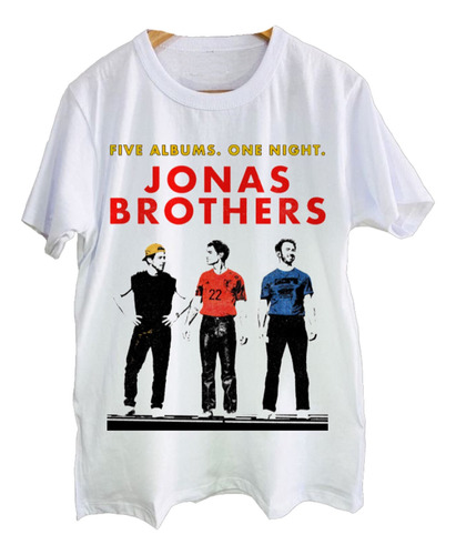 Remeras Estampadas Dtg Full Hd Jonas Brothers Letras Rojas