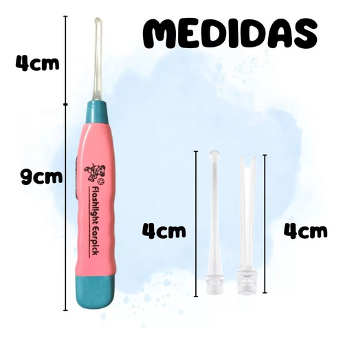 Limpiador Removedor De Cerilla Cerumen De Oídos Luz Led Full