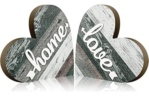 Jetec 2 Piezas De Madera Rústica Home Sign Love Sign Decorac