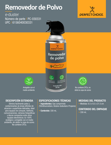 Aire Comprimido Perfect Choice Pc-030331 | 330 Gr