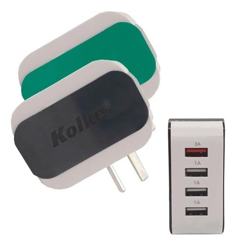 Cargador Multiple Kolke 220v A 4usb 5v 3.6 Amperes 