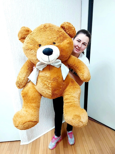 Urso Cacu Gordinho Fofinho Pelúcia 90cm Presente Romântico