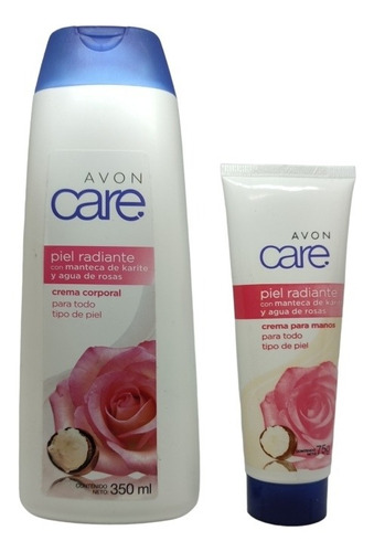  Crema Corporal Piel Radiante Agua De Rosas Y Manos Kit Avon