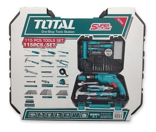 Set De Taladro Y Herramientas Total Uthkthp1152