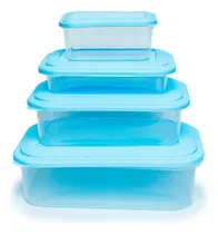 Comprar Set 4 Herméticos Plástico Contenedor Taper 4 Tamaños