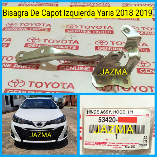 Bisagra De Capot Izquierda Yaris 2018 2019 Original