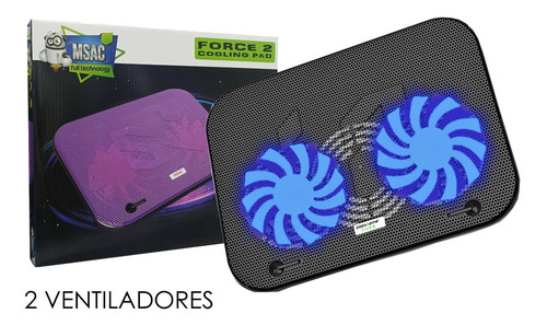 Imagen 2 de 2 de Base Enfriadora Laptop Cooler De 2 Y 6 Ventiladores